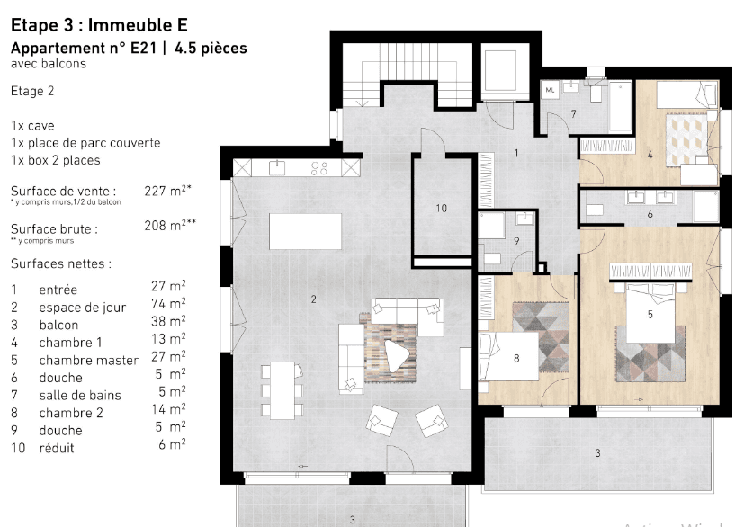 1536 – Appartement – 4.5pièces – 1795000CHF – 167.8 m²